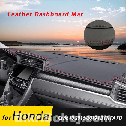 Leather Dashboard Mat For Honda Civic 2016-2019